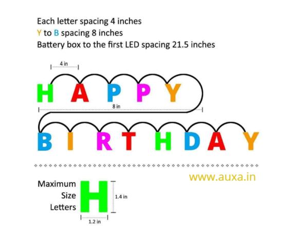 Happy Birthday LED Light