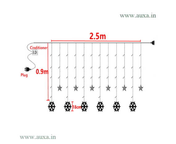 Snowflake Led Curtain String