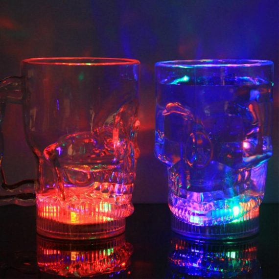 Multicolor Led Skull Beer Mug