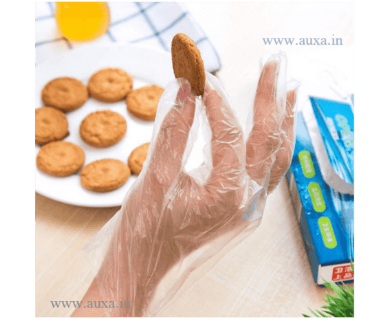 Plastic transparent disposable gloves