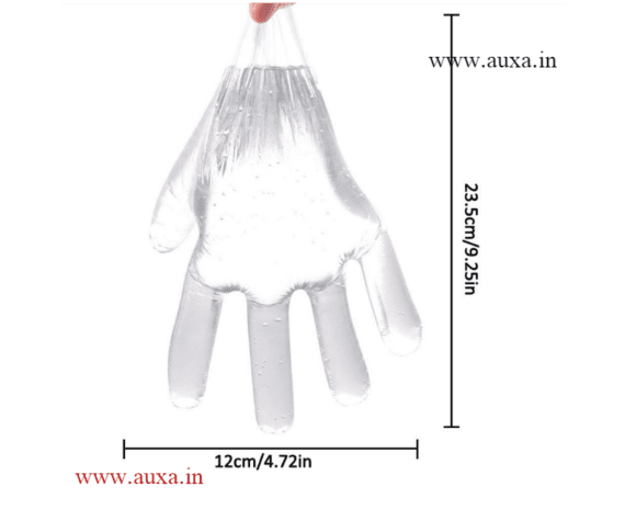 Plastic transparent disposable gloves