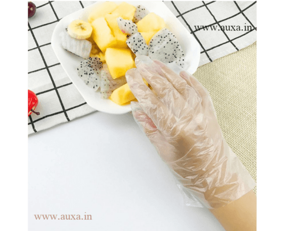 Plastic transparent disposable gloves