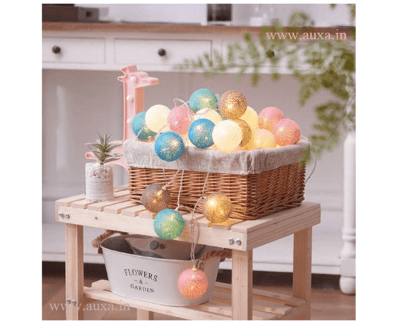 Cotton Ball LED String Lights