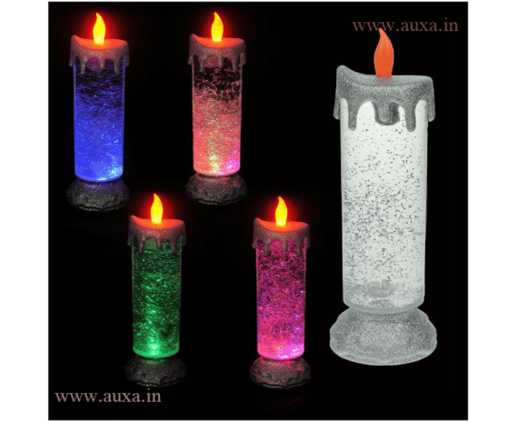 Swirling Led Glitter Candle