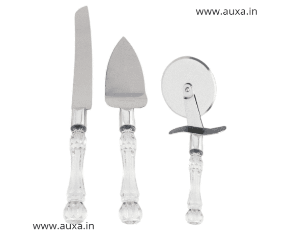 Steel Cake Knife Server Set