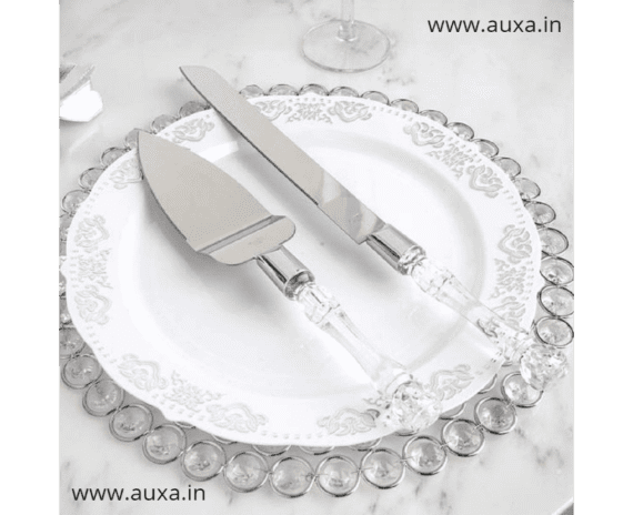 Steel Cake Knife Server Set