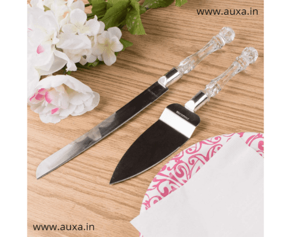 Steel Cake Knife Server Set