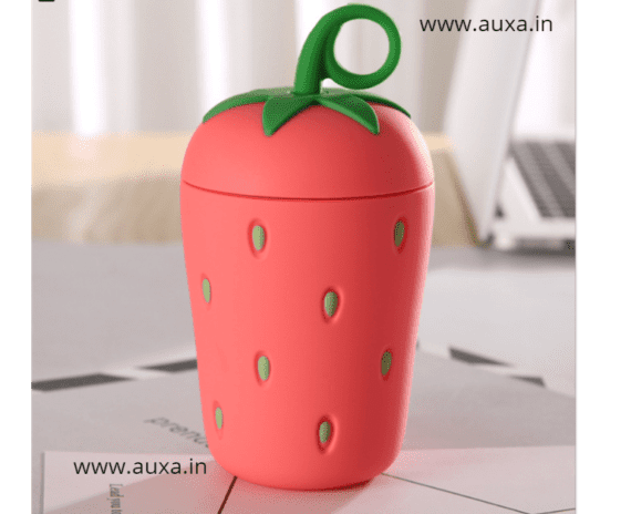 Silicone Strawberry Glass Bottle