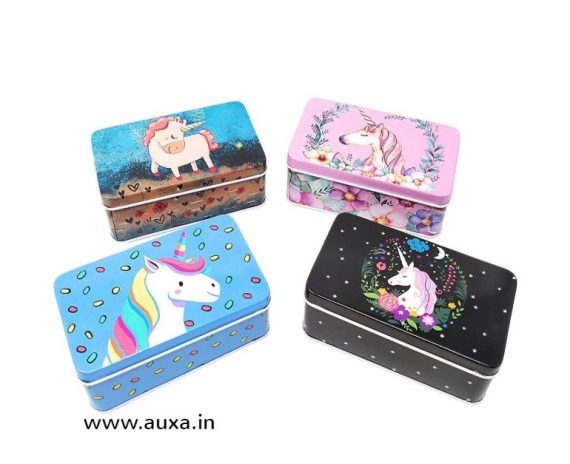 Unicorn Tin Storage Box