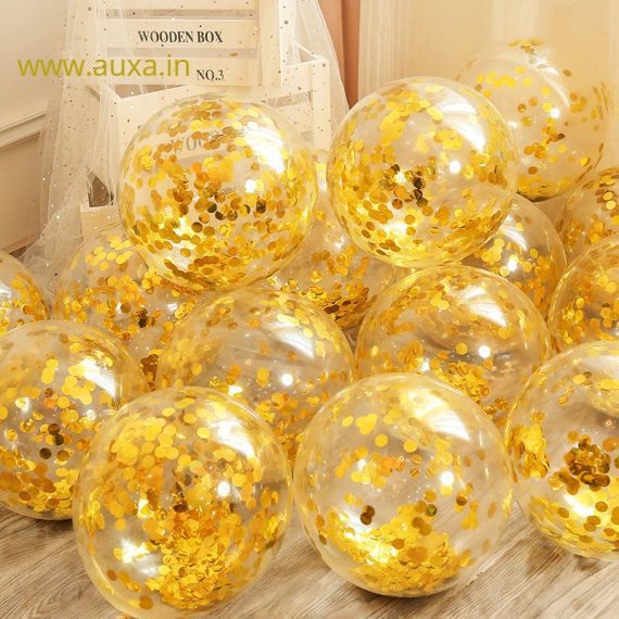 Golden Confetti Party Balloons