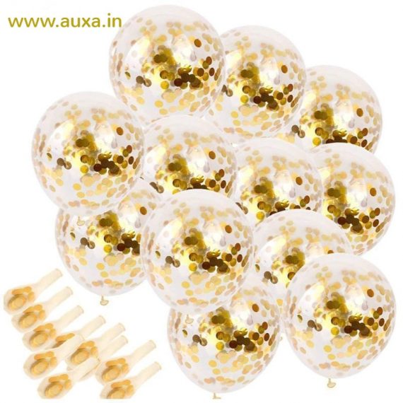 Golden Confetti Party Balloons