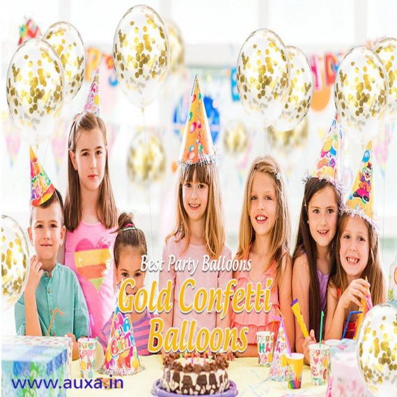 Golden Confetti Party Balloons