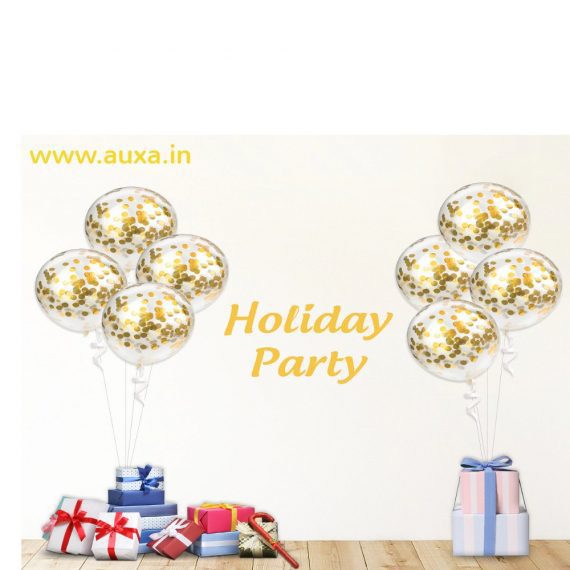 Golden Confetti Party Balloons