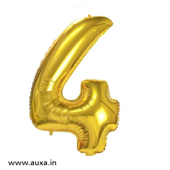 Golden Number foil balloons