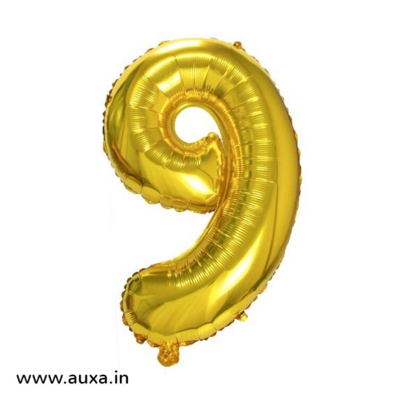 Golden Number foil balloons