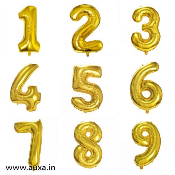 Golden Number foil balloons