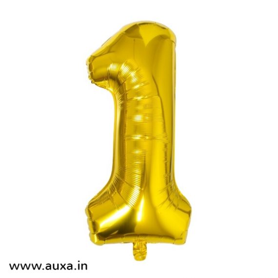 Golden Number foil balloons