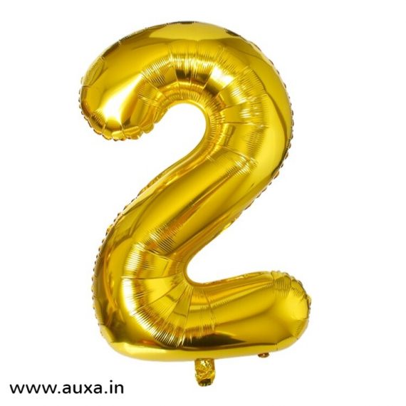 Golden Number foil balloons