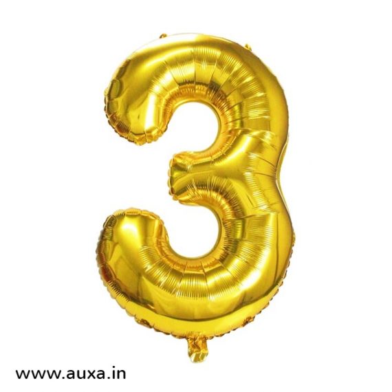 Golden Number foil balloons