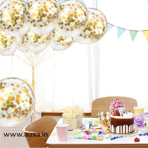 Golden Confetti Balloons