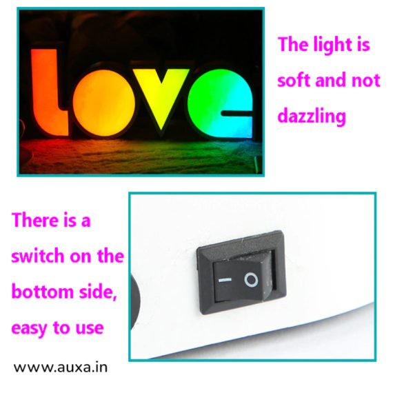 Rainbow Led Love Light