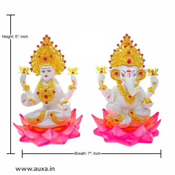 lotus laxmi Ganesh pair Idol