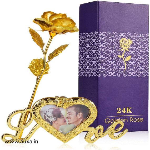 Artificial 24k Gold Rose