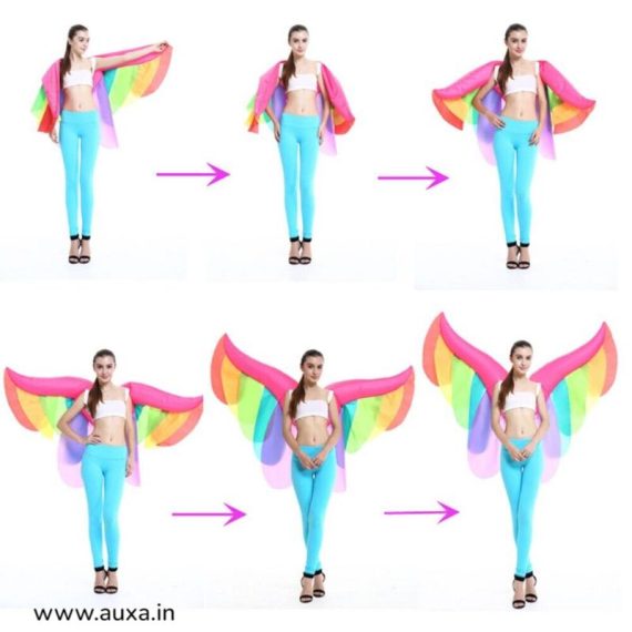 Inflatable Angel Rainbow Butterfly Wings