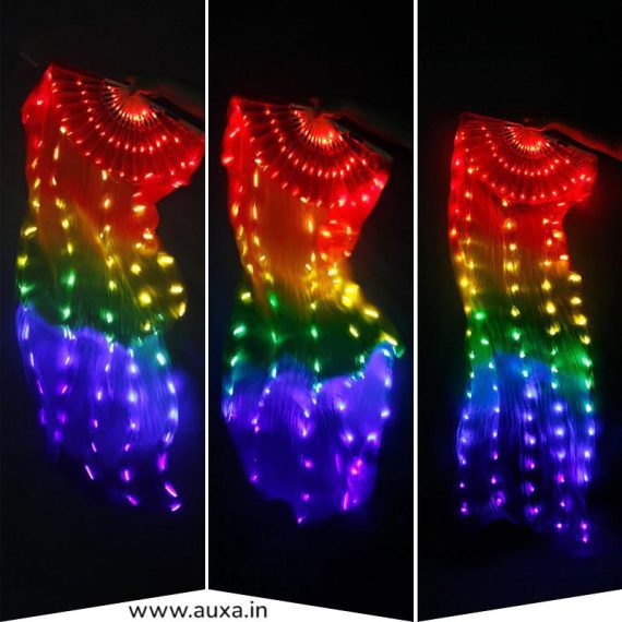 Rainbow Led Dance Fans