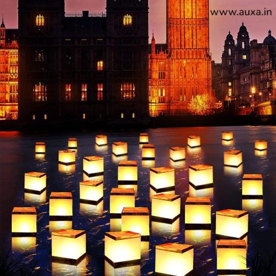 Square Floating Lanterns with Candles