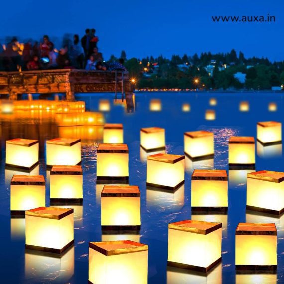 Square Floating Lanterns with Candles