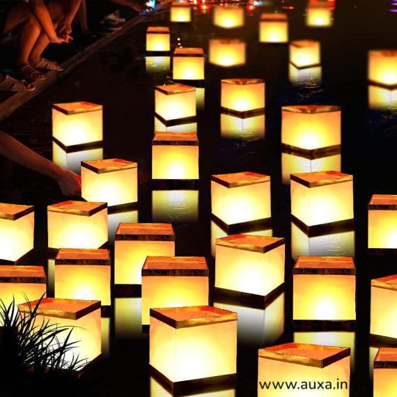 Square Floating Lanterns with Candles