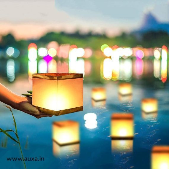 Square Floating Lanterns with Candles