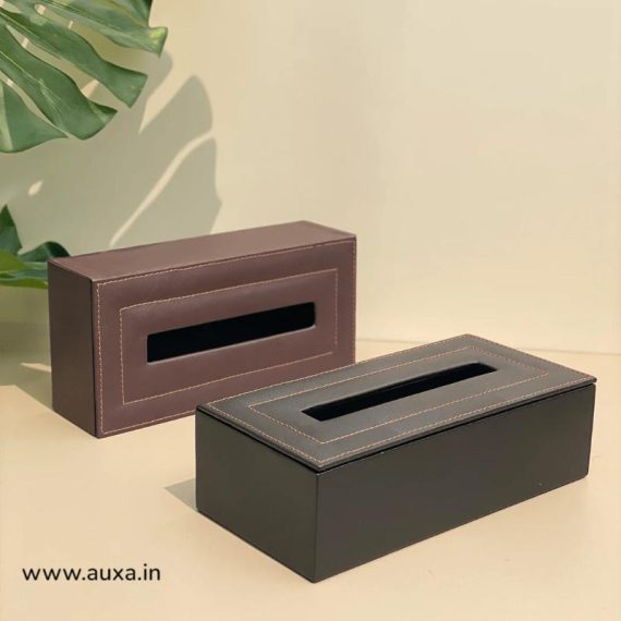 Leather Tissue Box Cover