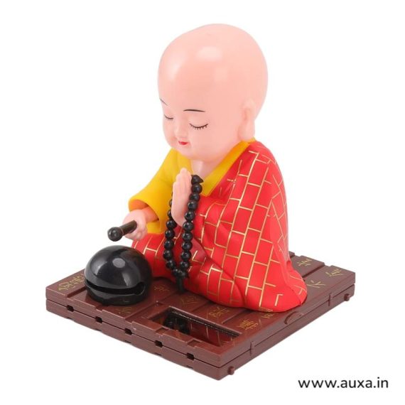 Solar Buddhist Monk Statue