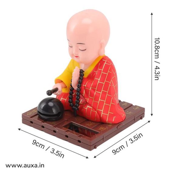 Solar Buddhist Monk Statue