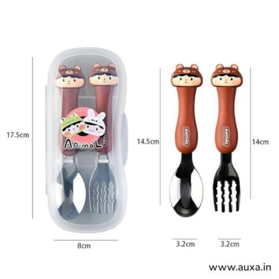 Cartoon Kids Spoon and Fork Set