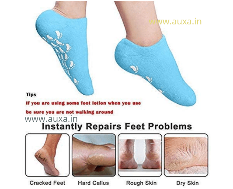 Amazon.com: Dr.Pedi Moisturizing Heel Socks for Cracked Heel Sleeves Foot  Cream for Dry Cracked Feet Gel Socks White : Beauty & Personal Care