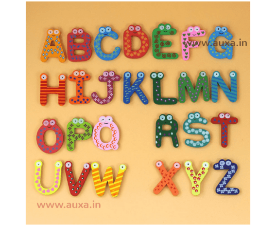 Wooden Alphabet Fridge Magnets