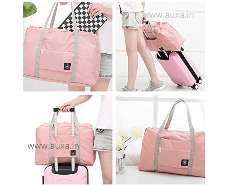 Large Capacity Folding Bag Handbag For Ladies Shopping Carrybag Foldable  Travel Bag (Lavender)