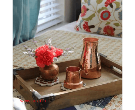 Copper Bedside Carafe Glass