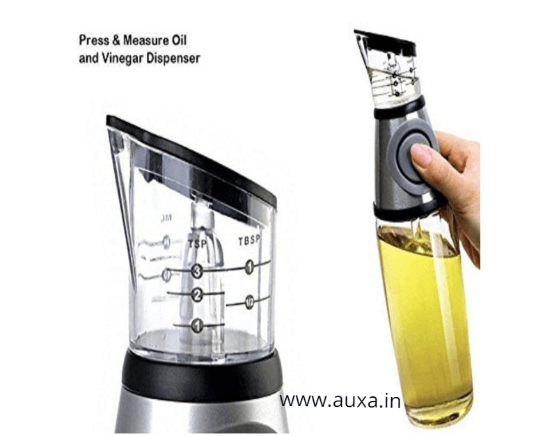 Buy Press and Measure Oil Dispenser Bottle 500ml (Pack of 1) Online