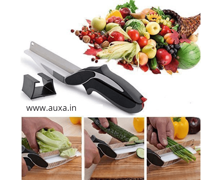 Clever Cutter Vegetable Slicer Chopper Scissor Kitchen Knife 1 pc – auxa.in