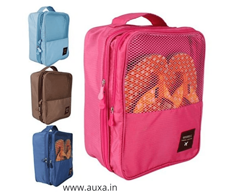 Sicai Waterproof Drawstring Shoe Bag Nylon Travel Dustproof Storage Case For Carrying Multicolor 4 Pcs Travel Shoe Bags 