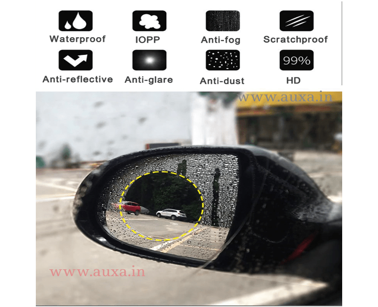 2/10PCS Car Rearview Mirror Rainproof Film Nano Mirror Anti-fog Film Mirror  Glass Water Repellent Long-lasting Film Universal