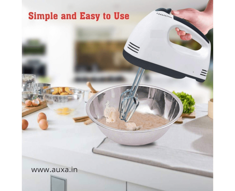 Hand Mixer Electric 5 Speed 350W Turbo with Storage Stand and 9 Accessories Handheld Whisk for Kitchen Baking Whipping Mixing Cookies Brownies Cakes Dough Batters 