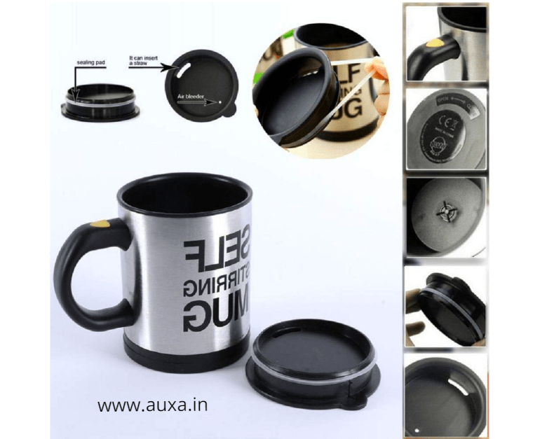 Buy Self Stirring Coffee Mug Steel Mixing Cup 350ml 1pc Online
