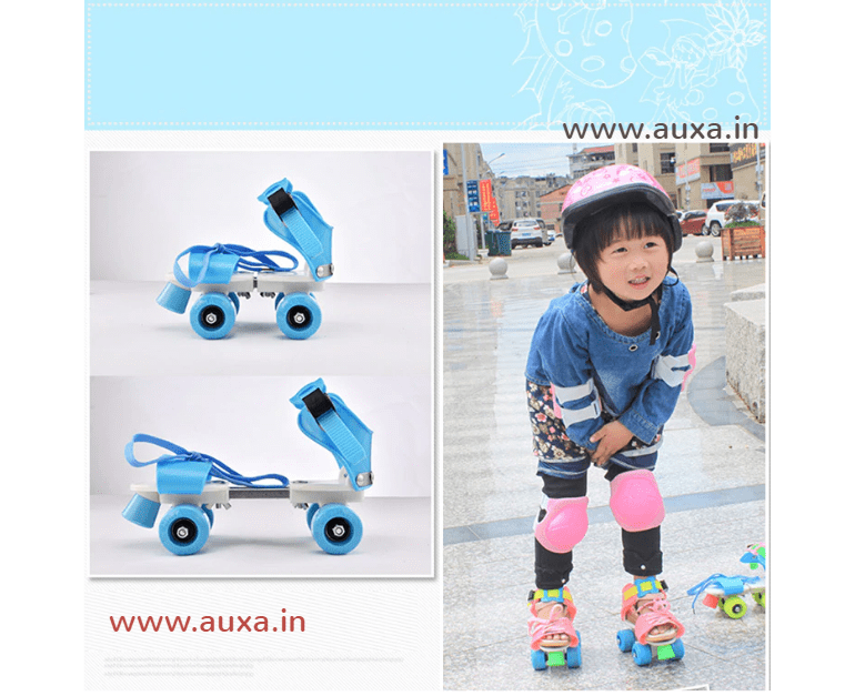 Buy Adjustable Children Roller Skates Double Row 4 Wheels Skating