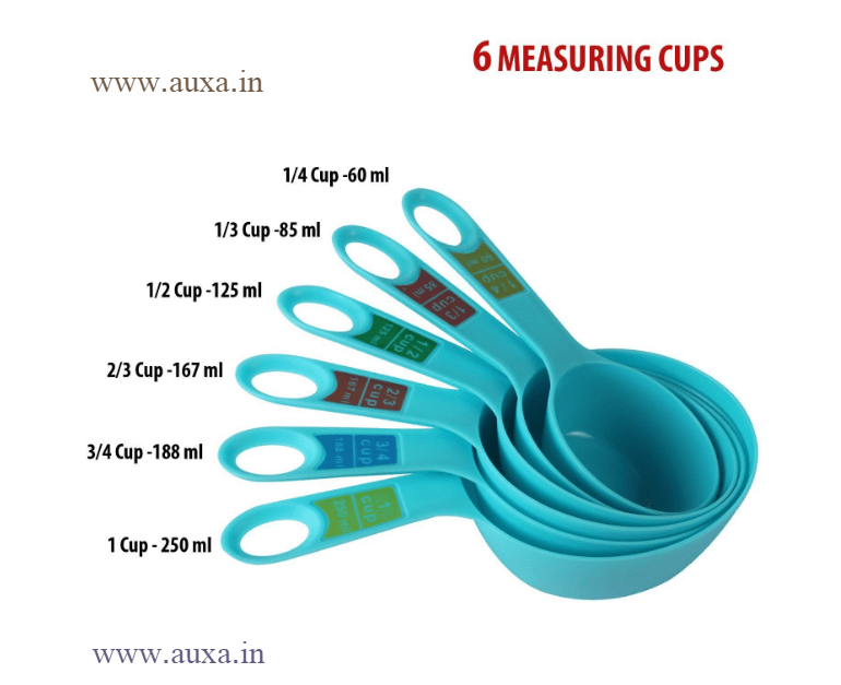 Uarter 9 Pieces Measuring Cup Set Spoons ABS Cooking Baking Kitchen Utensil BPA Free Dishwasher Safe Scraper Measuring Jug and Measuring Spoon Set Funnel 