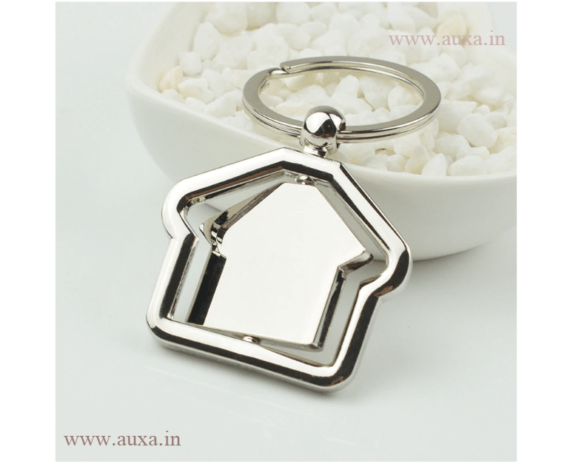 Home Shaped Keychain Ring